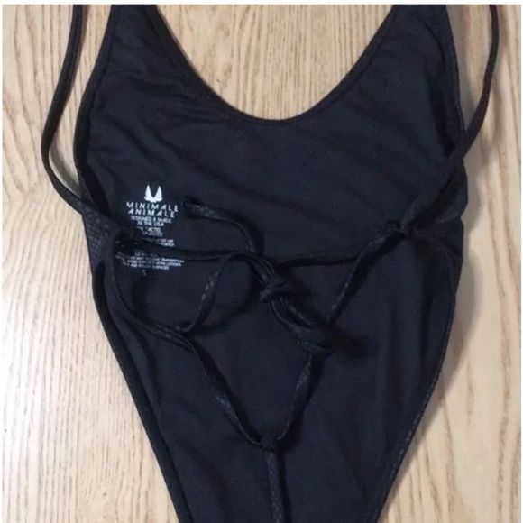 Sexy Minimale Animale 1Pc Snake Print Thong Swimsuit Size Small - Picture 6 of 6